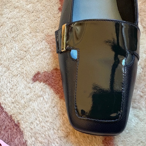 Etienne Aigner Navy Patent Buckle Pumps--9M - Picture 3 of 3